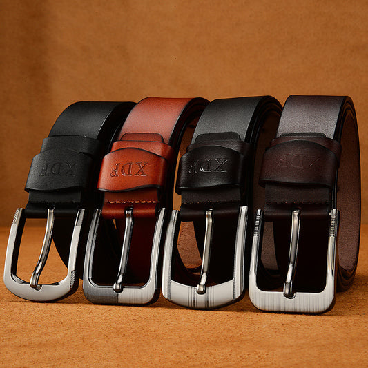 Wholesale Men Fashion Casual Business Square Pin Buckle PU Belt