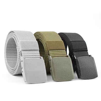 Wholesale Men Fashion Casual Business Versatile Plastic Buckle Nylon Canvas Belt