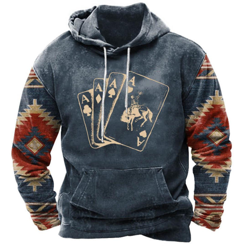 Wholesale Men Spring Autumn Casual Basic 3D Floral Letter Long Sleeve Plus Size Hoodies