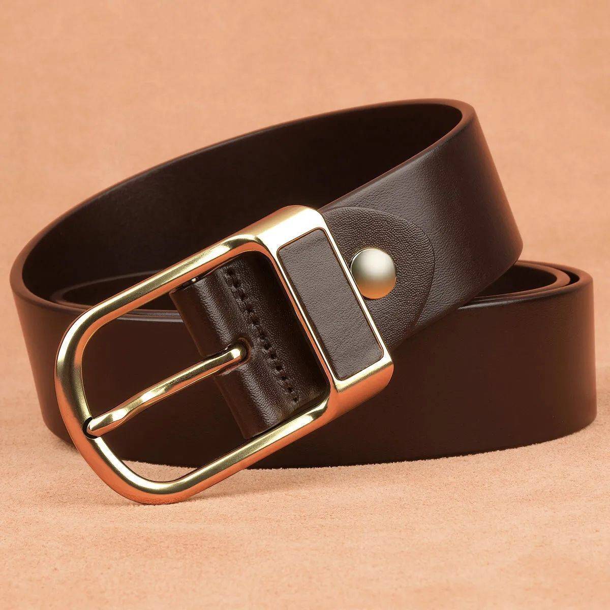 Wholesale Men Genuine Leather Pin Buckle Casual Cowhide Belt