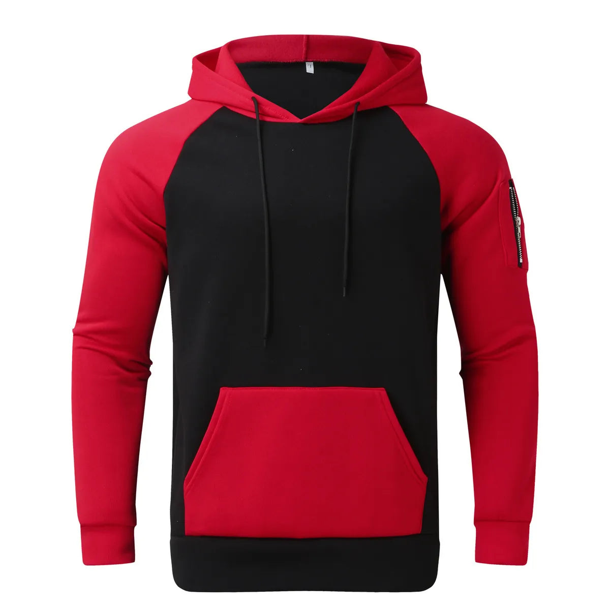 Men Spring Autumn Leisure Sports Color Matching Long Sleeve Hoodies