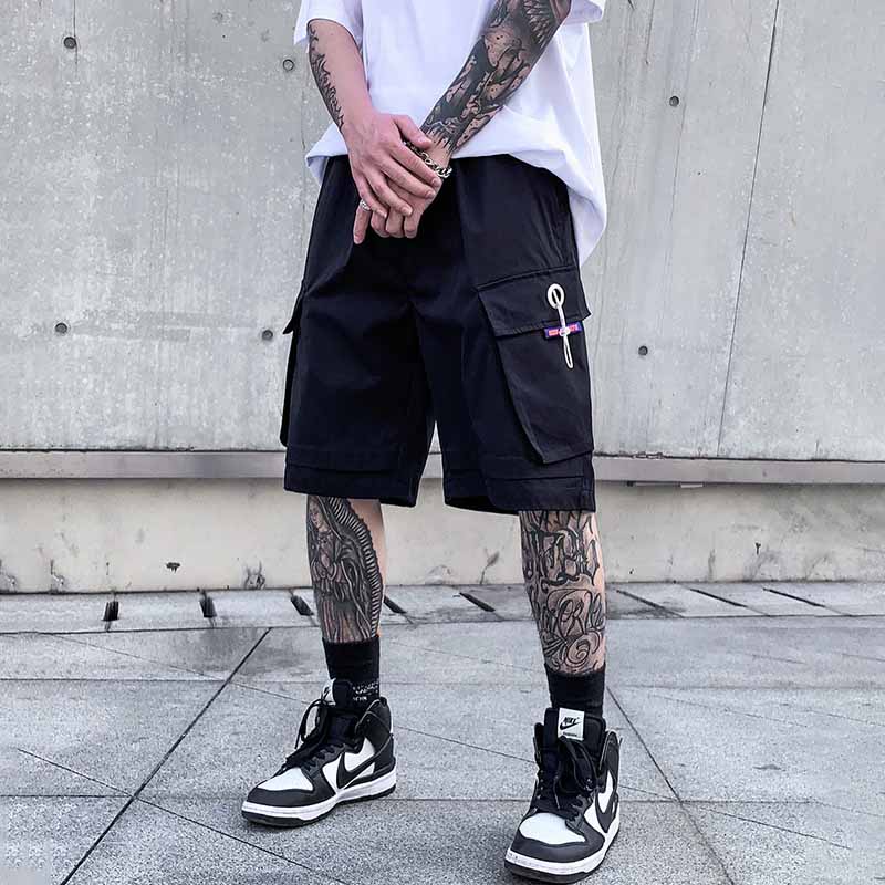 Wholesale Men Fashion Casual Letters Print Cargo Shorts