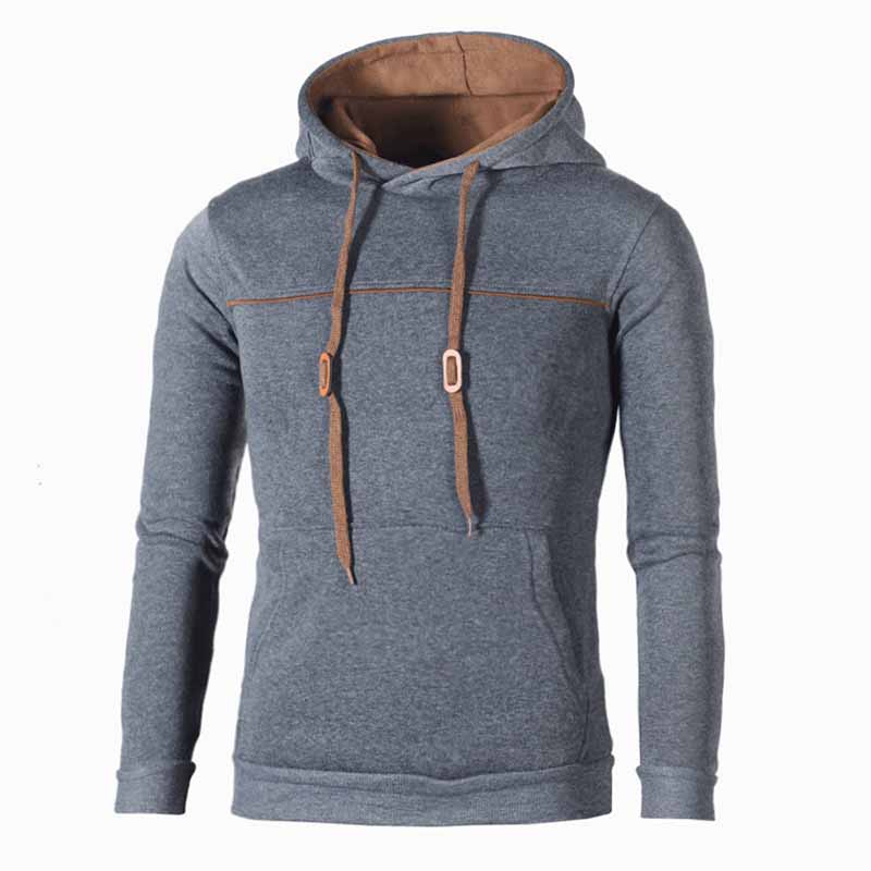 Wholesale Men Casual Sport Autumn Winter Basic Long Sleeve Hoodies