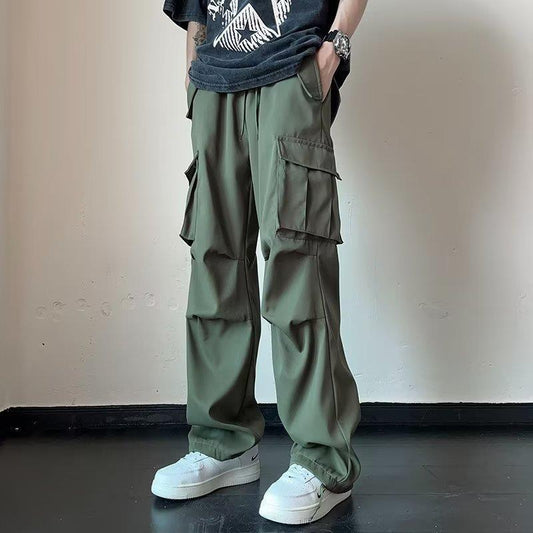 Wholesale Men Fashion Casual Versatil Solid Color Multi Pocket Cargo Jogger Pants