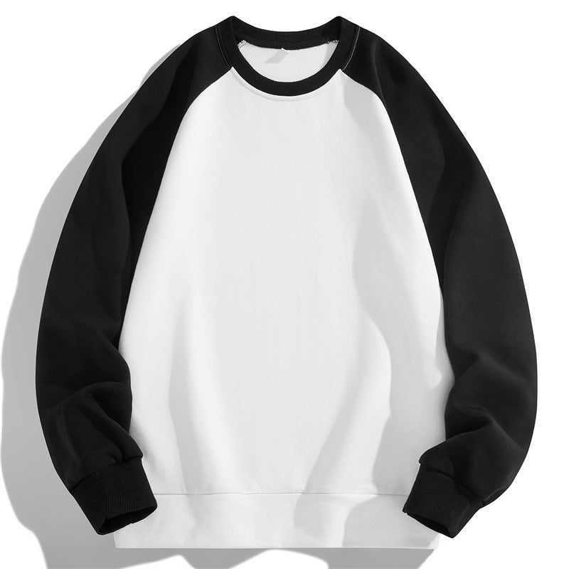 Wholesale Men Fashion Casual Basic Color Matching Plus Size Long Sleeve Round Neck Sweatshirts