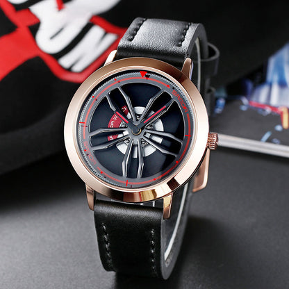 Wholesale Men'S Fashion Personality Creative Round Dial Rotating Waterproof Quartz Watch