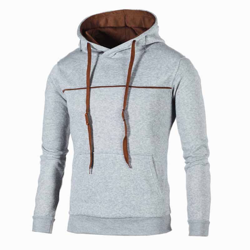 Wholesale Men Casual Sport Autumn Winter Basic Long Sleeve Hoodies