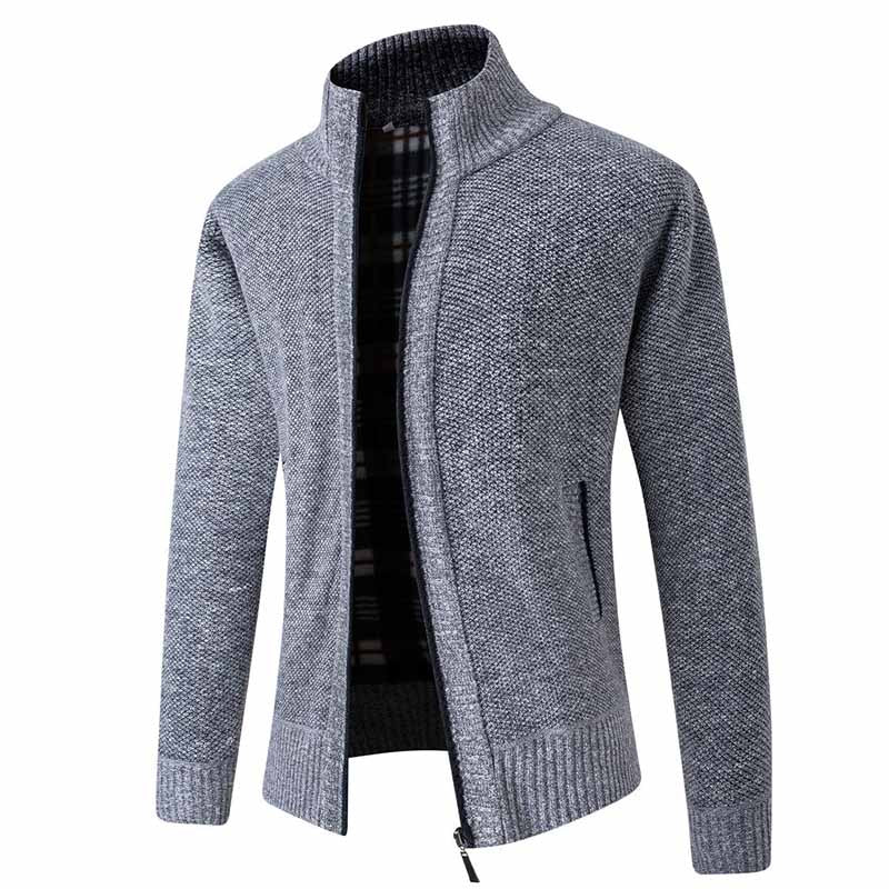 Wholesale Men Autumn Winter Fashion Casual Solid Color Long Sleeve Turtle Neck Knitwear Coat