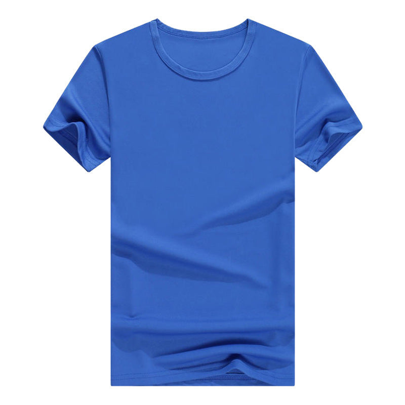 Wholesale Men Casual Quick-Drying Solid Color Round Neck Short-Sleeved T-Shirt