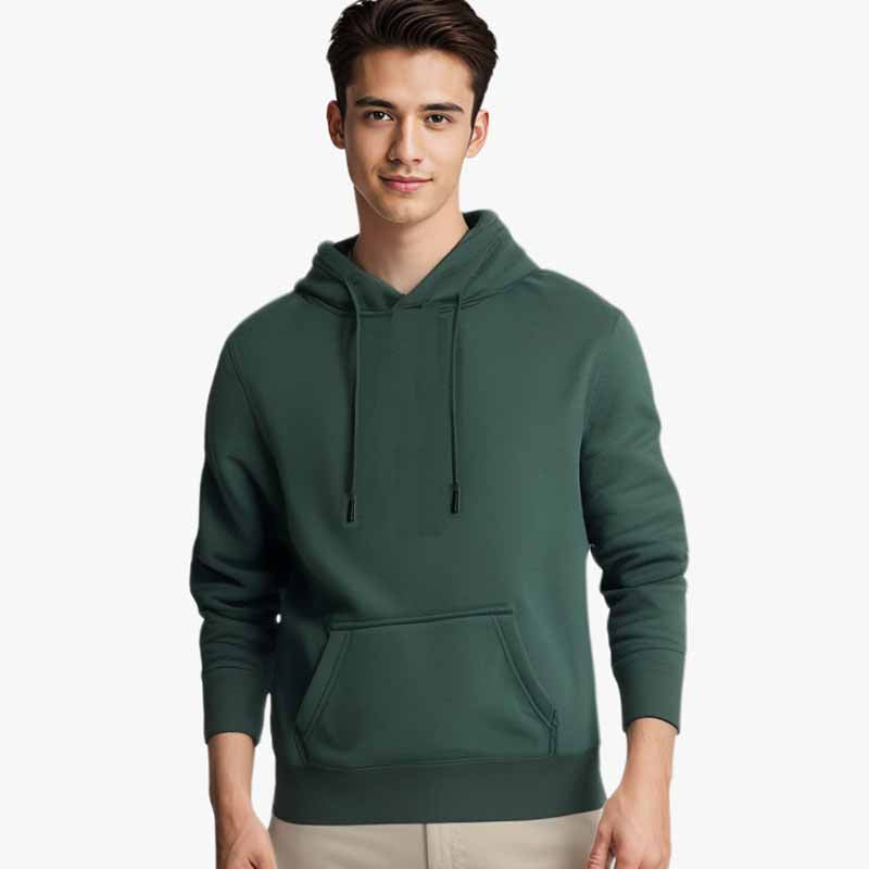 Wholesale Men Fashion Casual Basic Solid Color Long Sleeve Hoodies