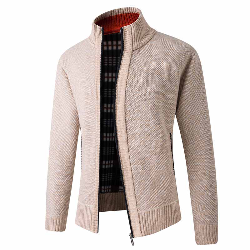 Wholesale Men Autumn Winter Fashion Casual Solid Color Long Sleeve Turtle Neck Knitwear Coat