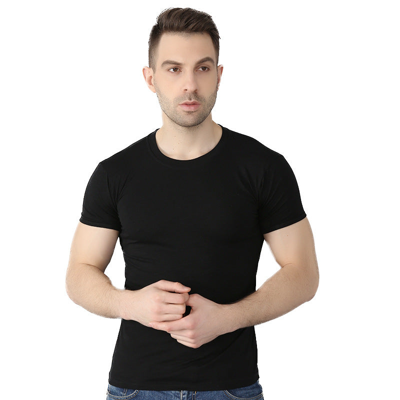 Wholesale Men'S Casual Loose Round Neck Short-Sleeved Cotton T-Shirt