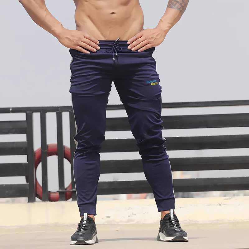 Wholesale Men Fashion Casual Basic Color Matching Drawstring Waist Jogger Pants