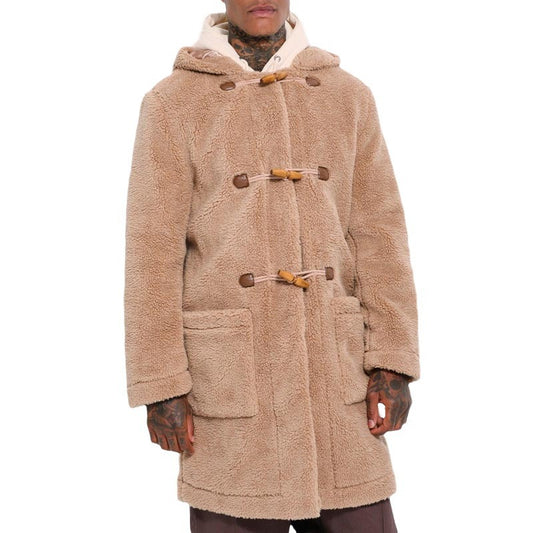 Wholesale Men Autumn Winter Fashion Casual Solid Color Plug Long Sleeve Trench Coat