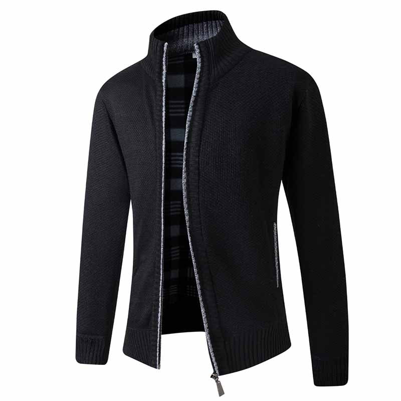 Wholesale Men Autumn Winter Fashion Casual Solid Color Long Sleeve Turtle Neck Knitwear Coat