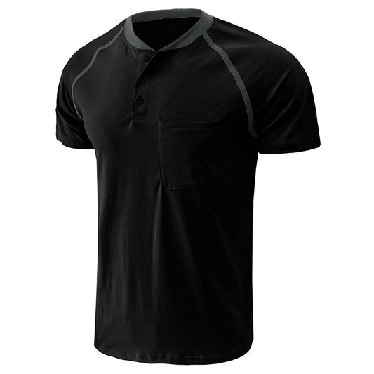 Wholesale Fashion Men'S Short Sleeve Round Neck Solid Color T-Shirt