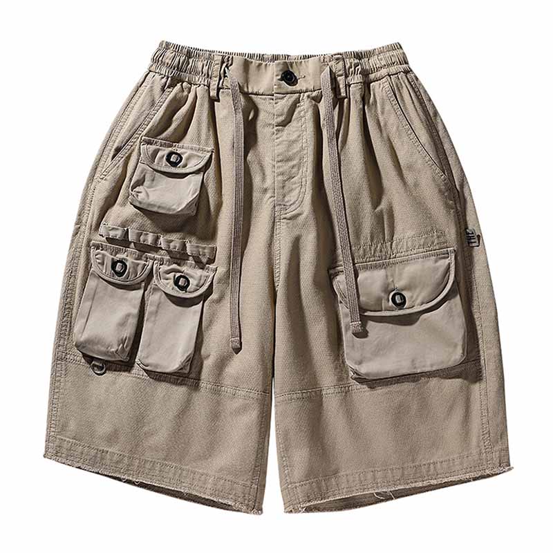 Wholesale Men Summer Fashion Casual Solid Cargo Shorts