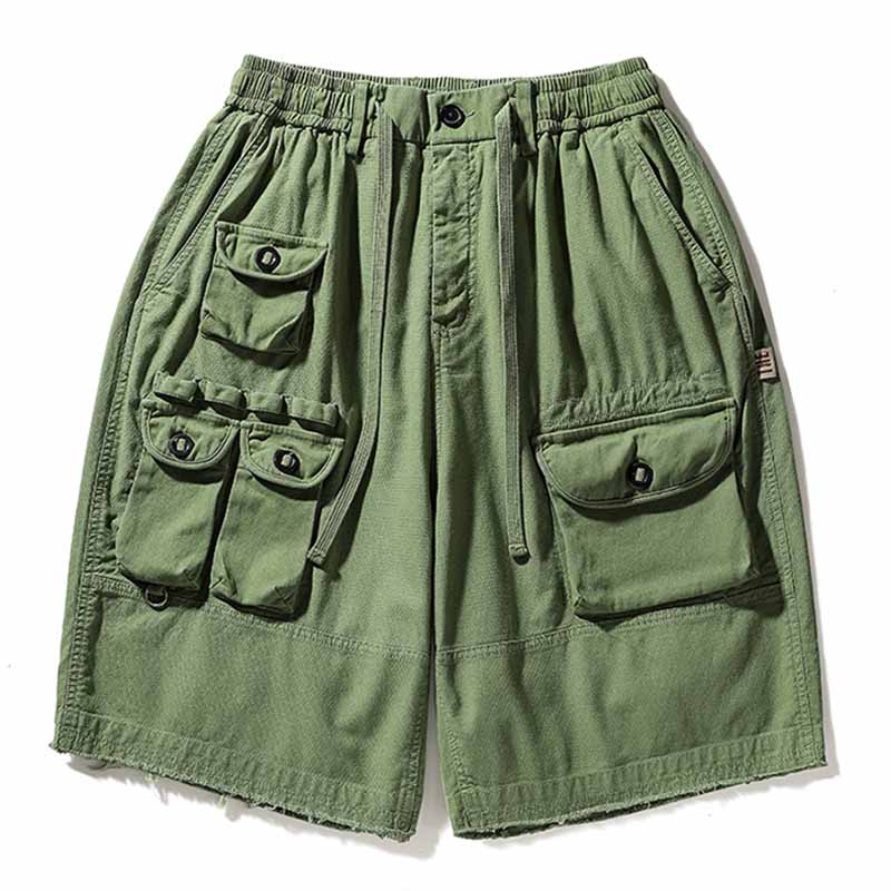 Wholesale Men Summer Fashion Casual Solid Cargo Shorts