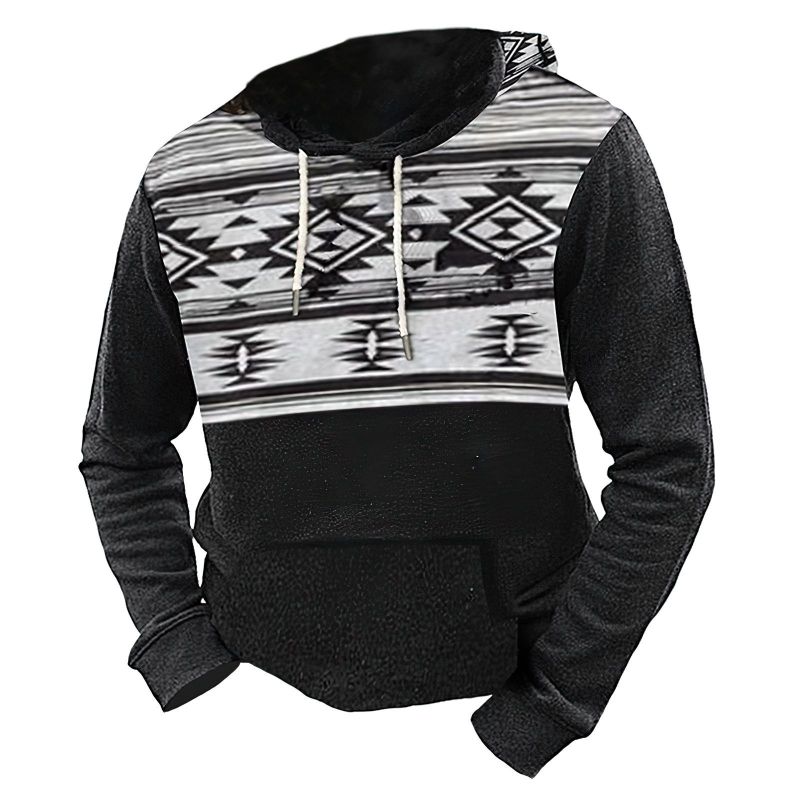 Wholesale Men Spring Autumn Casual Basic 3D Floral Letter Long Sleeve Plus Size Hoodies