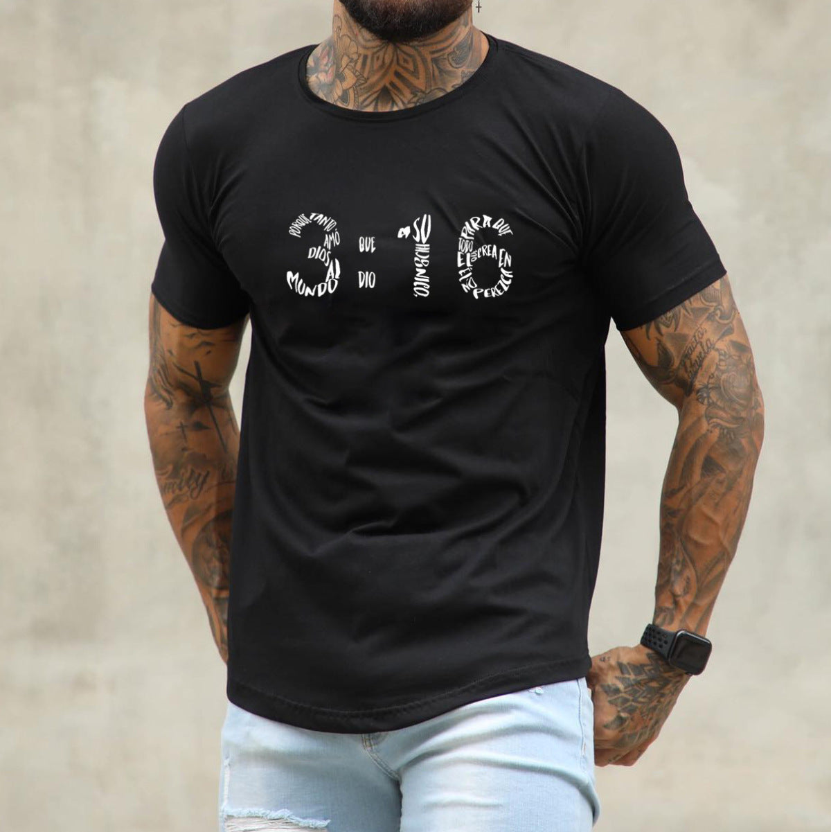 Wholesale Men Fashion Casual Digital Print Short Sleeve Round Neck T-Shirt