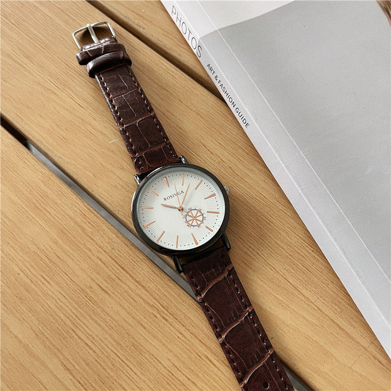 Wholesale Men'S And Women'S Fashion Casual Simple Round Dial Quartz Watch