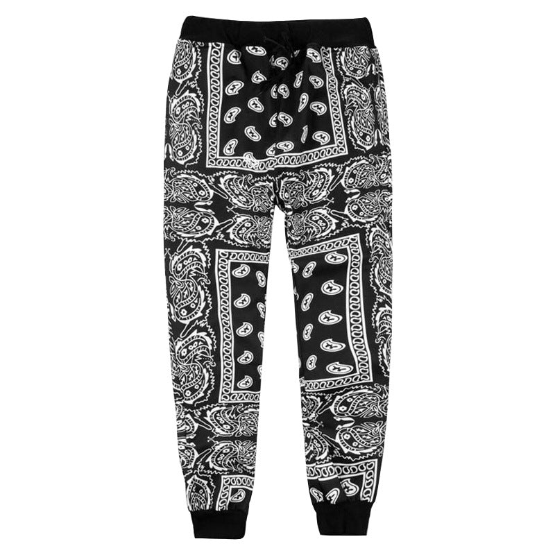 Wholesale Men Fashion Casual Paisley Print Jogger Pants