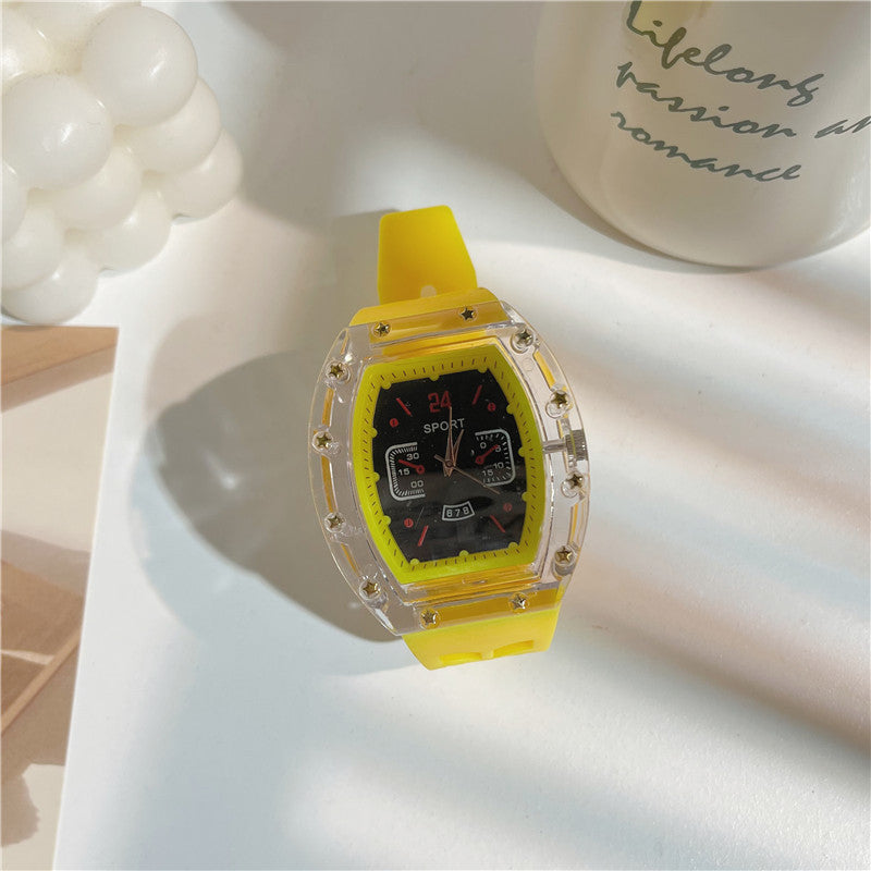 Wholesale Men'S And Women'S Fashion Casual Wine Barrel Dial Quartz Watch