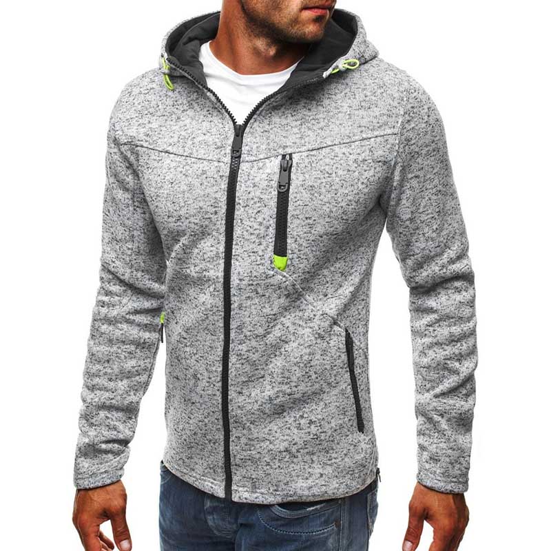 Wholesale Men Autumn Winter Casual Plus Size Long Sleeve Hood Jacket