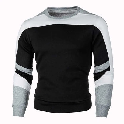 Men Spring Autumn Casual Sports Color Matching Plus Size Long Sleeve Sweatshirts