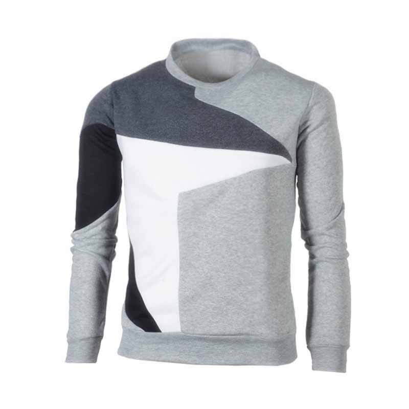 Wholesale Men Autumn Winter Casual Athleisure Color Matching Plus Size Long Sleeve Sweatshirts