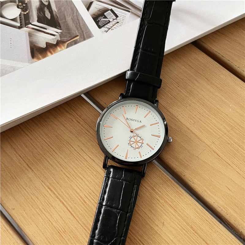 Wholesale Men'S And Women'S Fashion Casual Simple Round Dial Quartz Watch