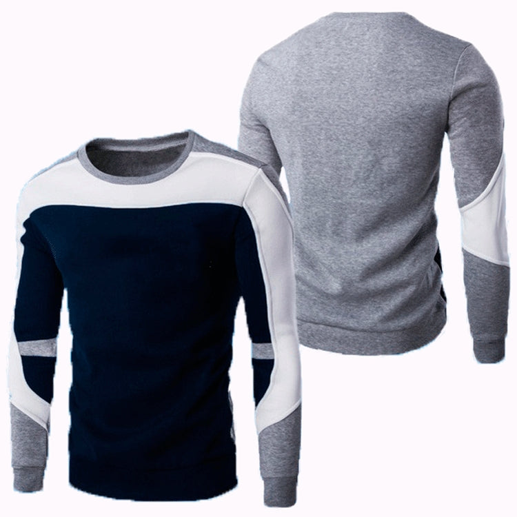 Wholesale Men Spring Autumn Casual Sports Color Matching Plus Size Long Sleeve Sweatshirts