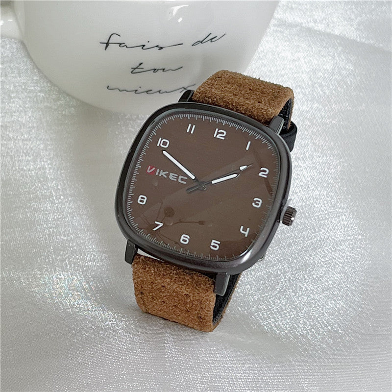 Wholesale Men'S And Women'S Fashion Casual Retro Square Dial Quartz Watch