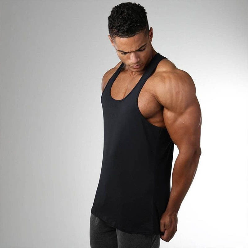 Wholesale Men Summer Fashion Casual Solid Color Sleeveless Sport Tank Top