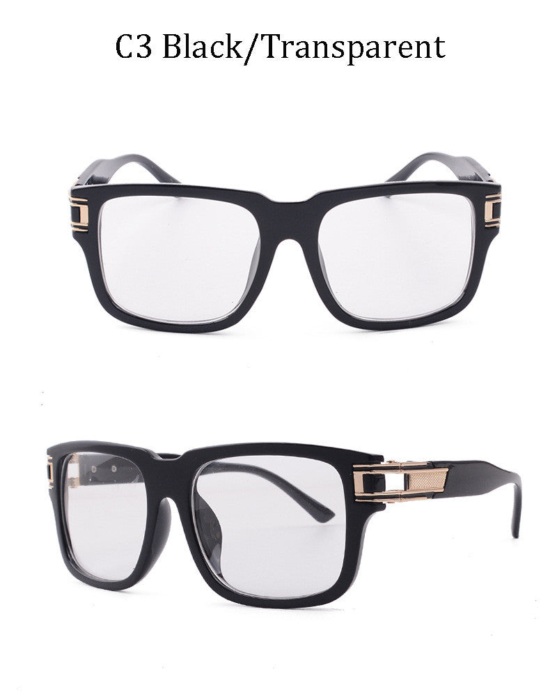 Wholesale Men Fashion Plastic + Metal Frame Square Sunglasses