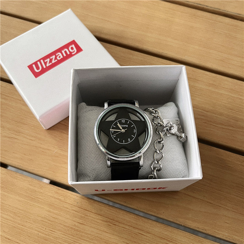 Wholesale Men'S And Women'S Fashion Casual Round Dial Hollow Quartz Watch