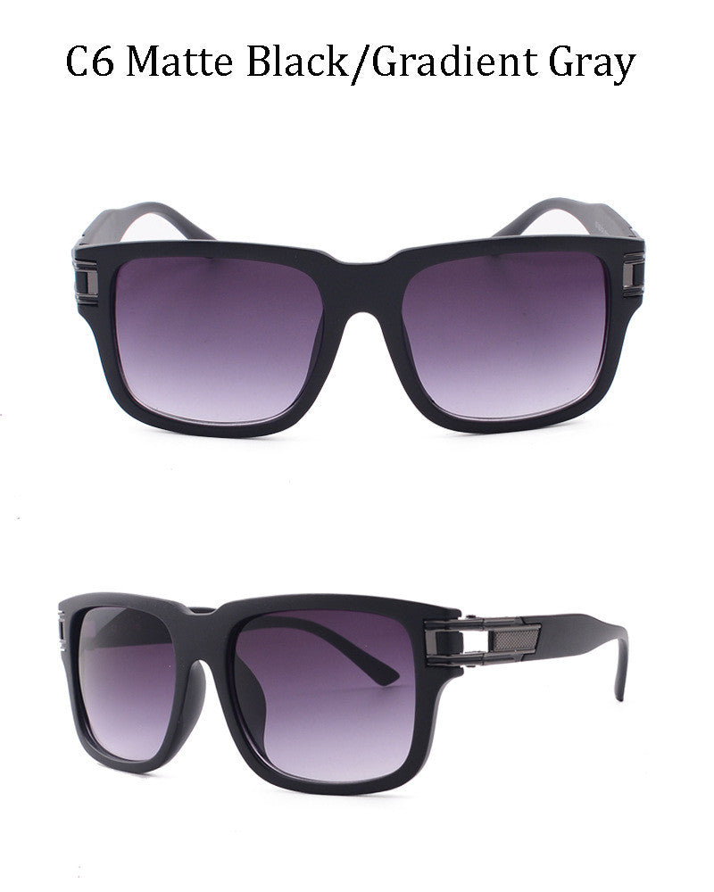 Wholesale Men Fashion Plastic + Metal Frame Square Sunglasses